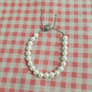 DAVID YURMAN Spiritual Bead Bracelet Sterling Silver With Freshwater Pearl